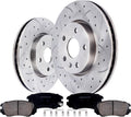 Front Brake Rotors and Brake Pads Kit Compatible with Buick LaCrosse Regal 2011-2016, Chevrolet Equinox 2010-2017, Impala 2014-2020, Malibu 2013-2016, GMC Terrain 2010-2017 – Fit 5-Lug Only