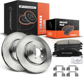 A-Premium 13.58 in (345 mm) Front Vented Disc Brake Rotors + Ceramic Pads Kit Compatible with Select Chrysler and Dodge Models - 300, Challenger, Charger, Magnum, 6-PC Set
