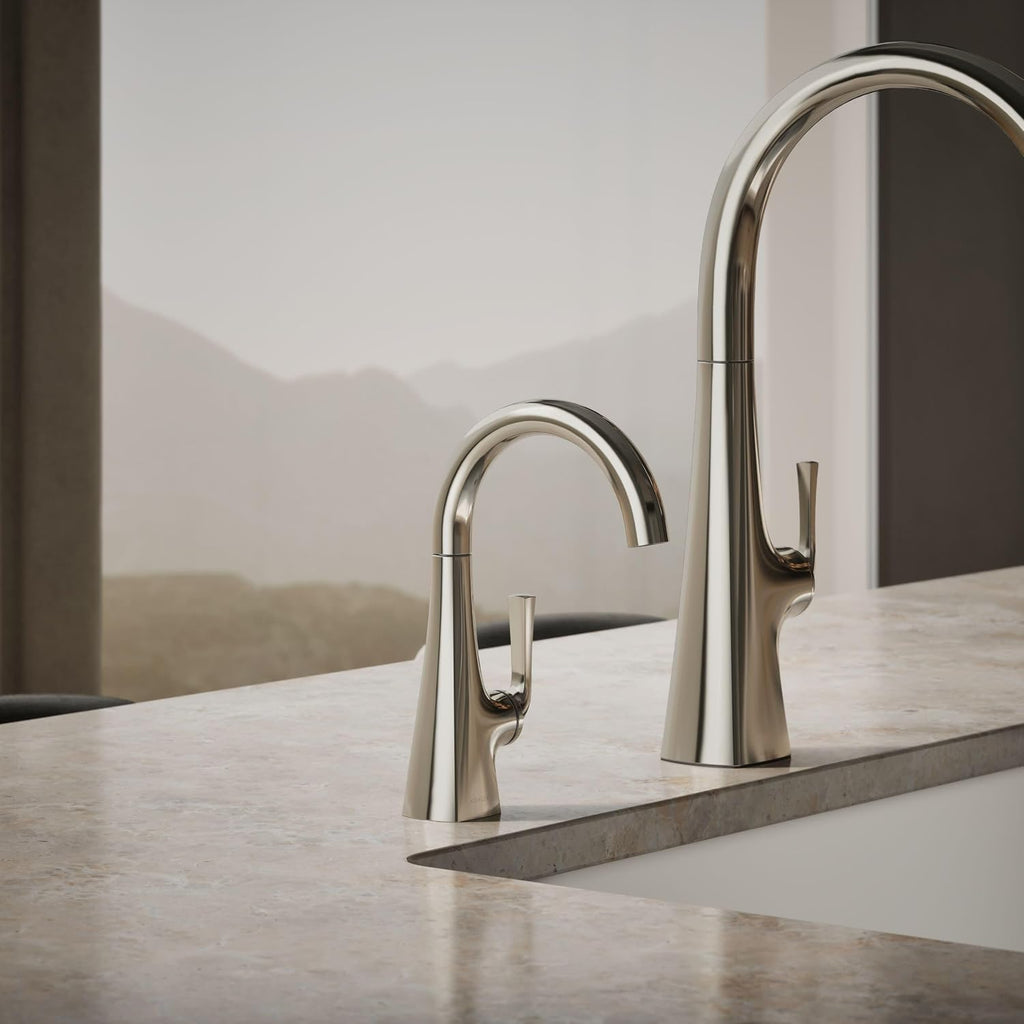Kohler K-24134-SN Graze Beverage Faucet, Polished Nickel
