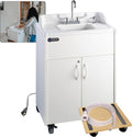 Ozark River Portable Sinks Premier White & Fill-n-Roll Dolly Kit Bundle, White Laminate-ABS, Portable Sink with Hot Water, Self-Contained Sink, Portable Hand Washing Station, 110V
