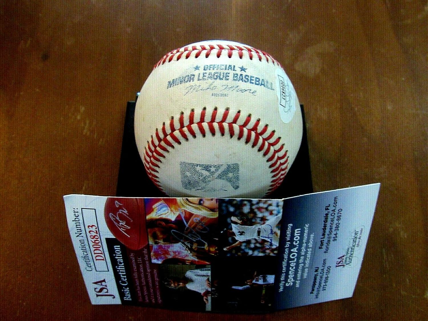 Paul Blair 8 Gloves Yankees Orioles Signed Auto Game Used Oml Baseball Jsa - MLB Game Used Baseballs