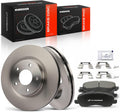 A-Premium 11.57 in (294mm) Front Vented Disc Brake Rotors + Ceramic Pads Kit Compatible with Select Jeep, Dodge, Mitsubishi and Chrysler Models - Sebring, Lancer, Patriot, Compass, Outlander, Avenger