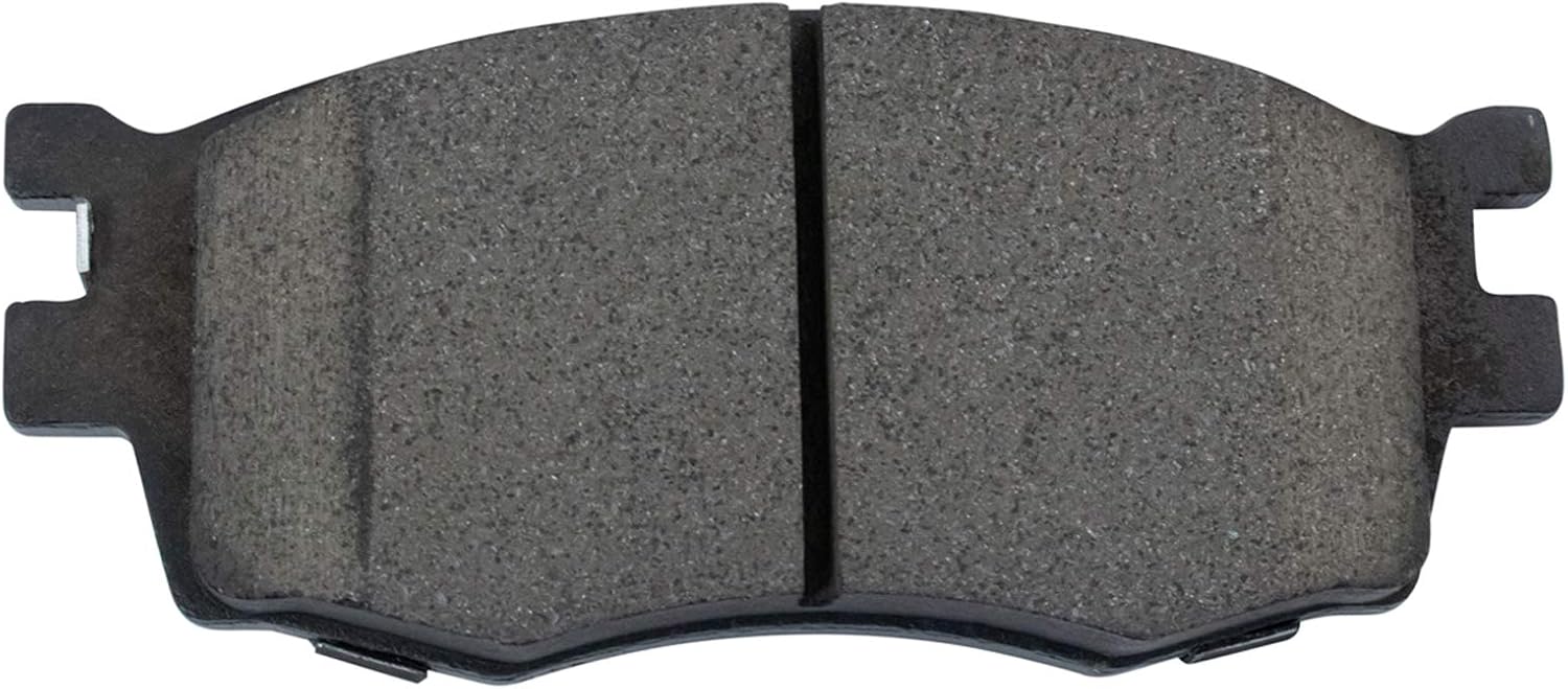 TRQ Performance Front Brake Pad and Rotor Set Ceramic Coated Drilled Slotted Rotors Compatible with 2006-2011 Hyundai Accent Kia Rio