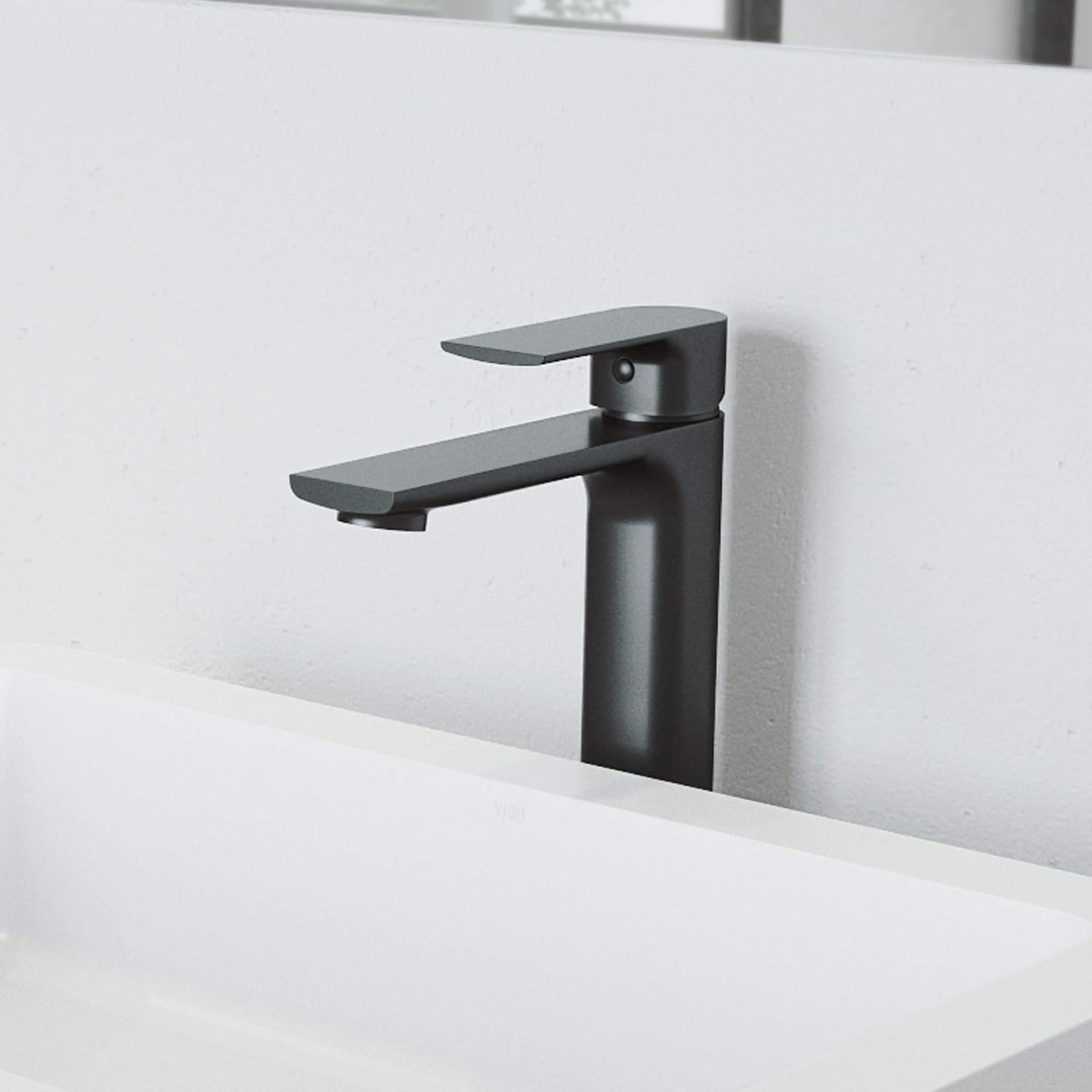 VIGO Norfolk Single-Handle Single-Hole Mount Vessel Bathroom Sink Faucet, 11-Inch, Matte Black, Modern Design, Solid Brass, 1.2 GPM WaterSense & Ceramic Disc Valve, Corrosion-Resistant
