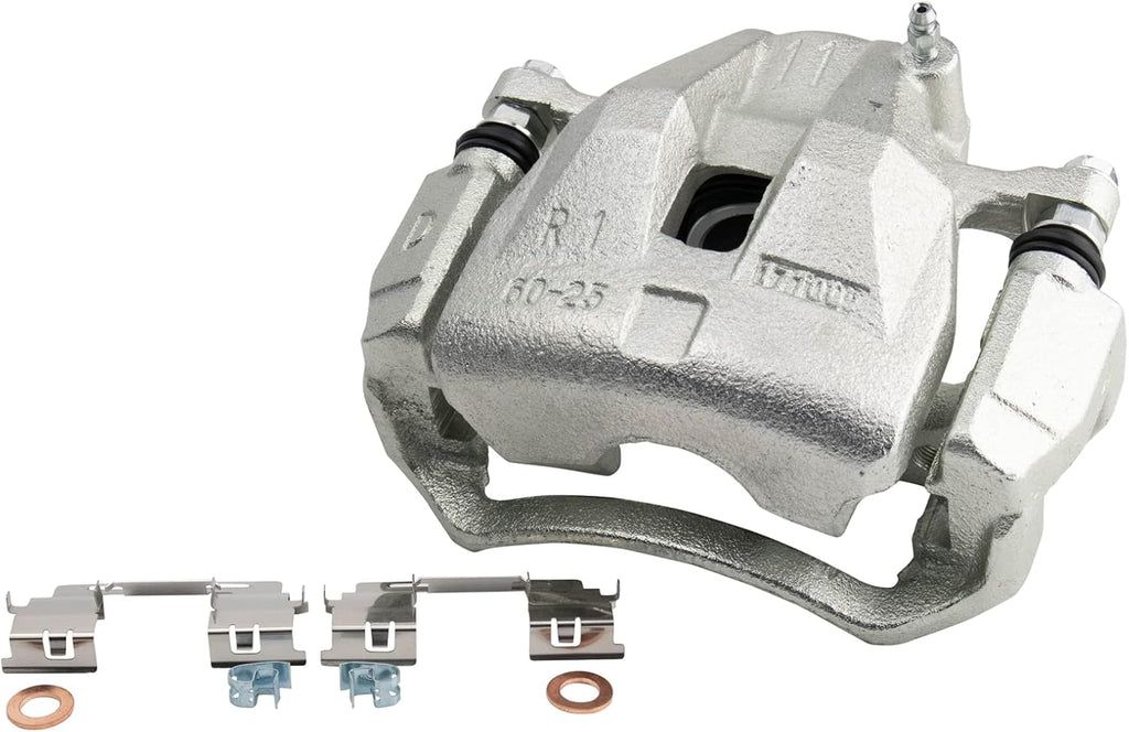 TRQ Front Brake Pad and Rotor Set Semi Metallic Rotors Calipers Compatible with 2005-2015 Toyota Tacoma