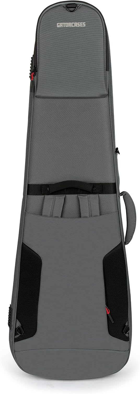Gator Cases ICON Series Premium Weather Resistant Gig Bag for Bass Guitars with TSA Luggage Lock-Friendly Zipper Pulls; Grey(G-ICONBASS-GRY)
