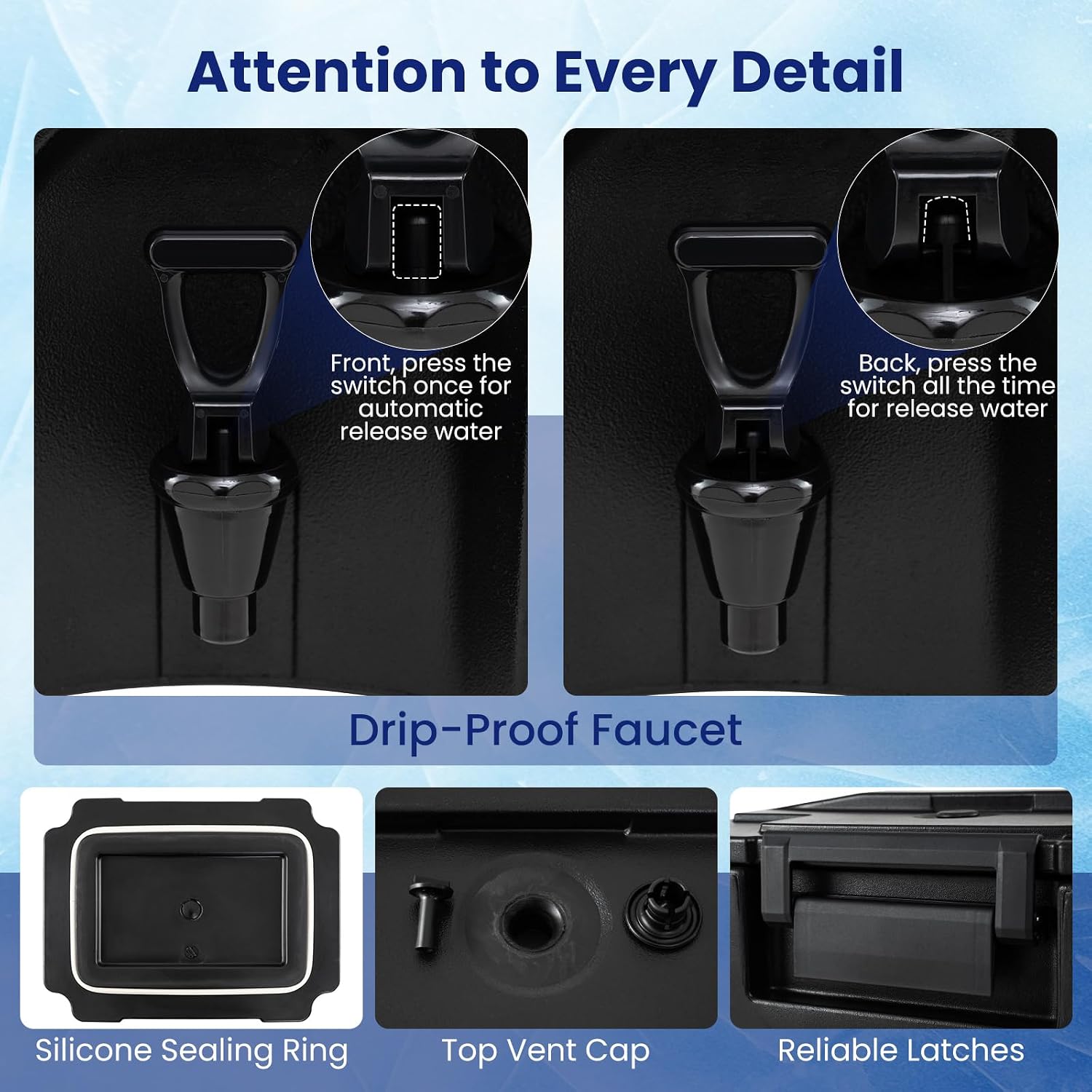 Goplus 13.2 Gal Insulated Beverage Dispenser, Commercial Coffee Tea Iced Thermal Drink Server Container with Handles & Two-Stage Faucet, Hot and Cold Water Dispenser for Catering, Party & Restaurant