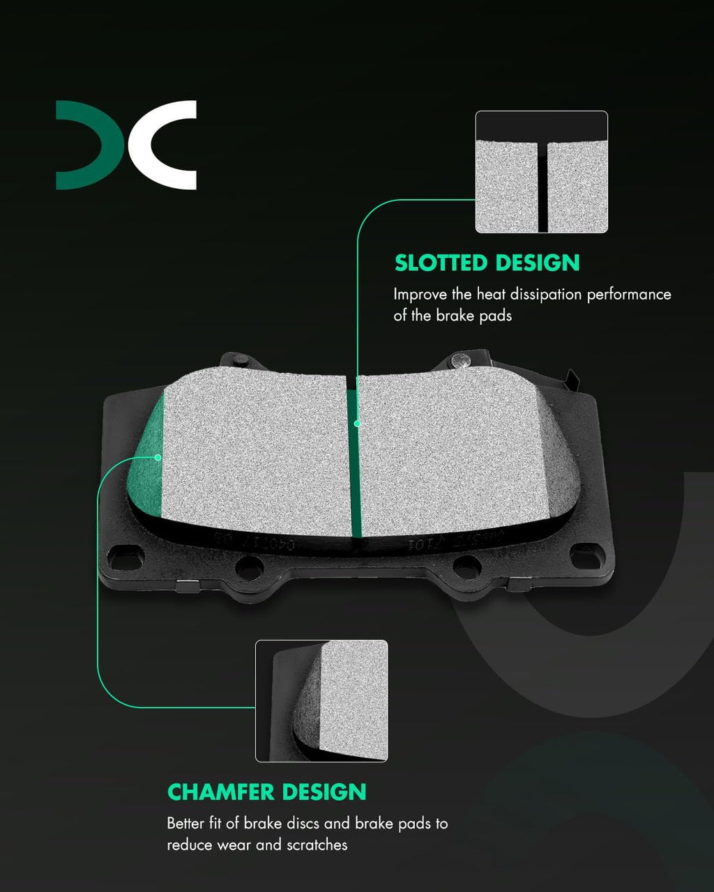 SCITOO Front 13.31' Brake Pads and Rotors Kits Fit For Lexus GX460 2010-2019,For Toyota For 4runner 2010-2020