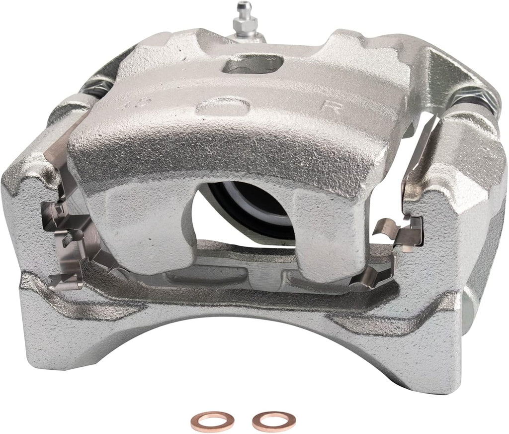 TRQ Performance Front Brake Pad and Rotor Set Ceramic Vented Coated Slotted Drilled Rotors Calipers Compatible with 2010-2013 Nissan Altima