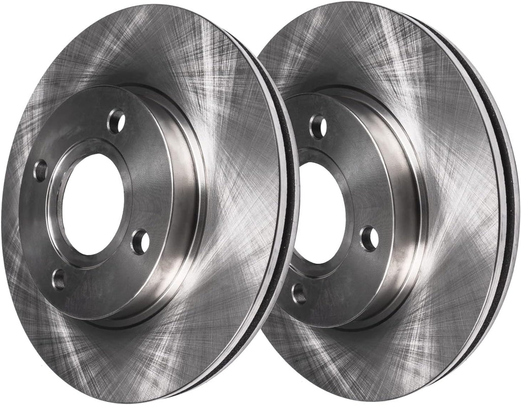 Detroit Axle - Brake Kit for 2009-2013 Honda Fit Front Disc Brake Rotors Ceramic Brakes Pads Rear Brake Drums Brakes Shoes 2010 2011 2012 Replacement : 10.32' inch Front Rotors