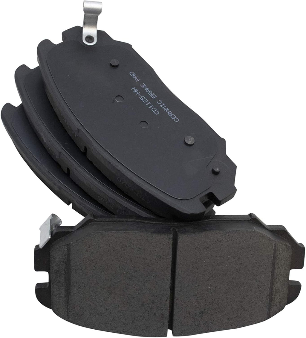 TRQ Performance Front Ceramic Brake Pad and Rotor Set Coated Drilled Slotted Compatible with 2008-2010 Hyundai Sonata V6 3.3L 2006 Hyundai Sonata V6 3.3L 2007 Limited 2007 SE