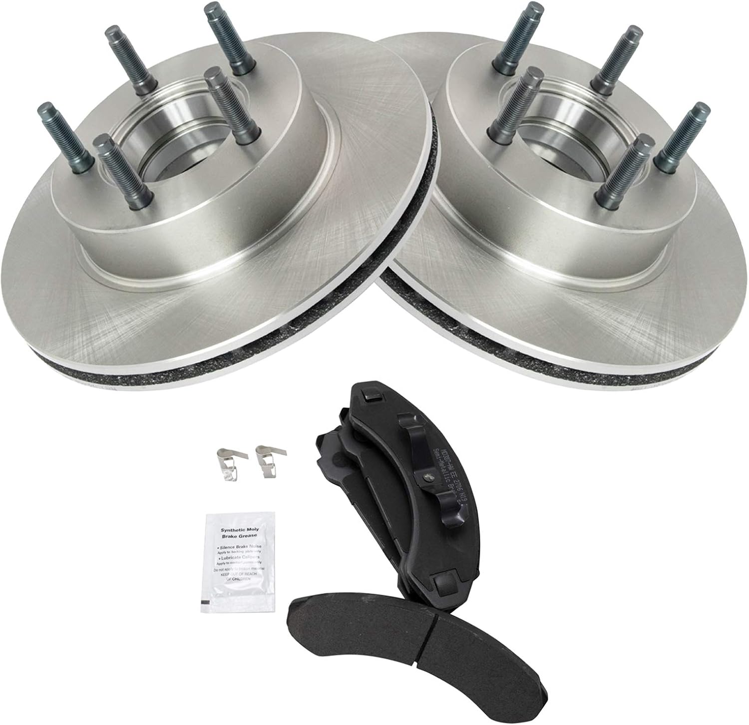 TRQ Front Semi Metallic Brake Pad and Rotor Set Compatible with 89 Ford Ranger 4WD 90-94 Ford Ranger 91-92 Explorer 90 Bronco II 92 Mazda Na
