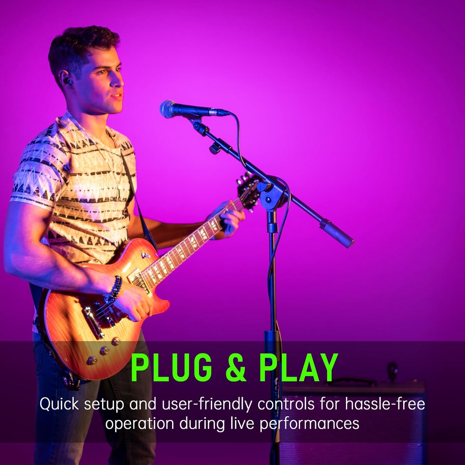 Xvive U2 Wireless Guitar System Rechargeable 2.4GHz Guitar Wireless Transmitter and Receiver for Electric Guitar Bass