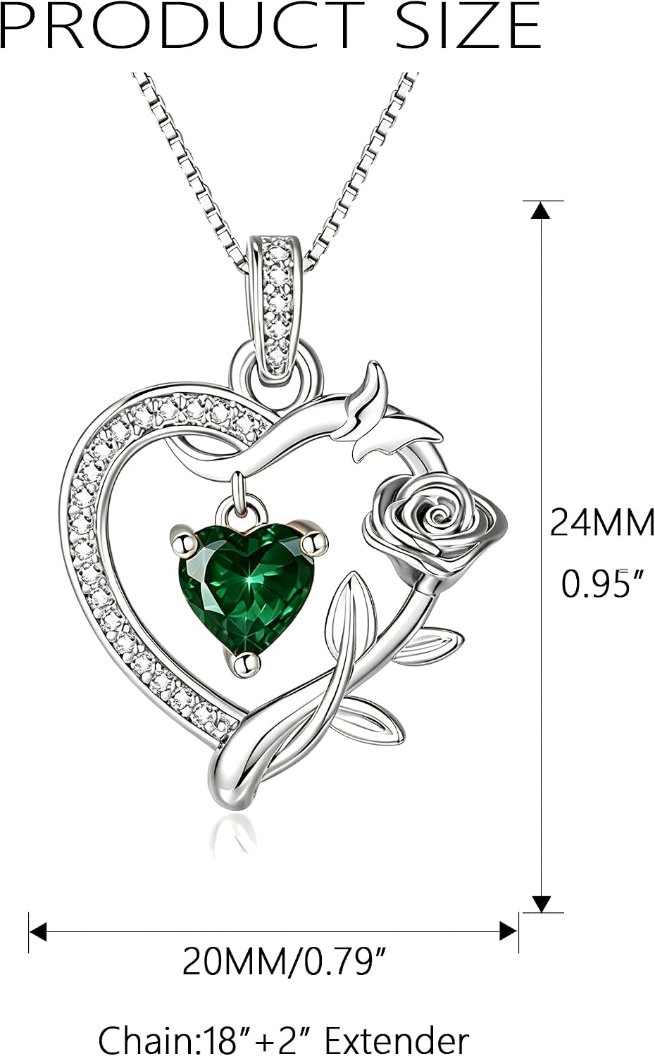 HeartMelody Heart Necklaces for Women Gold,14k 18K White Gold Plated Dainty Rose Butterfly Necklace with Garnet Birthstone Pendant Necklace Everyday Jewelry Birthday Christmas Gifts for Women Mom Her