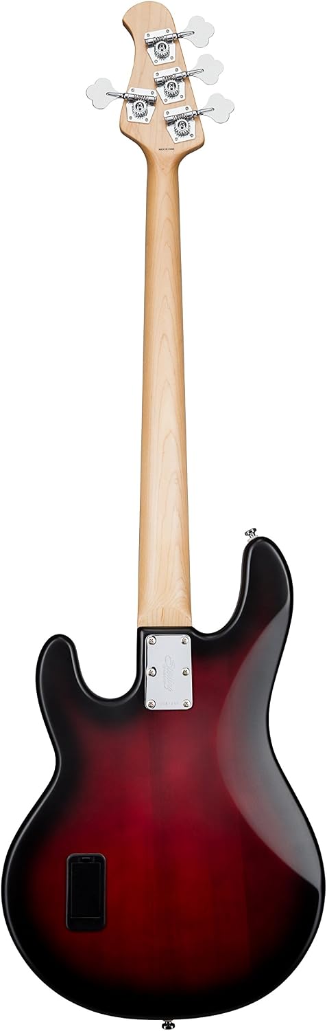 Sterling by Music Man StingRay Ray4 Bass Guitar in Ruby Red Burst Satin