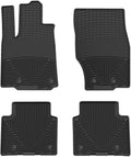 WeatherTech All-Weather Floor Mats for Jeep Grand Cherokee L, Grand Cherokee - 1st & 2nd Row (W614-W615), Black