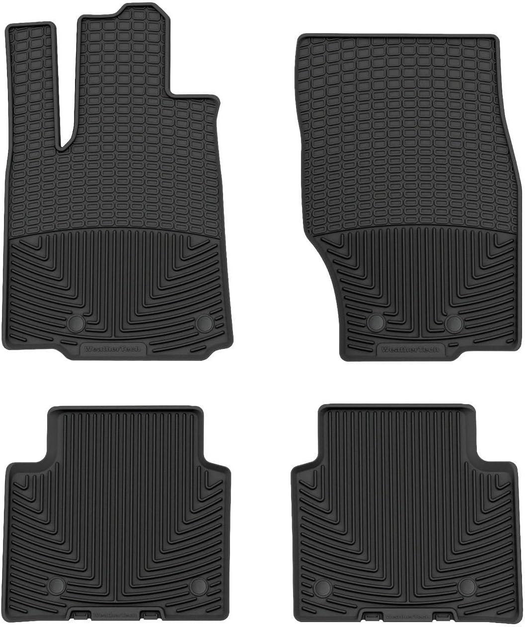WeatherTech All-Weather Floor Mats for Jeep Grand Cherokee L, Grand Cherokee - 1st & 2nd Row (W614-W615), Black