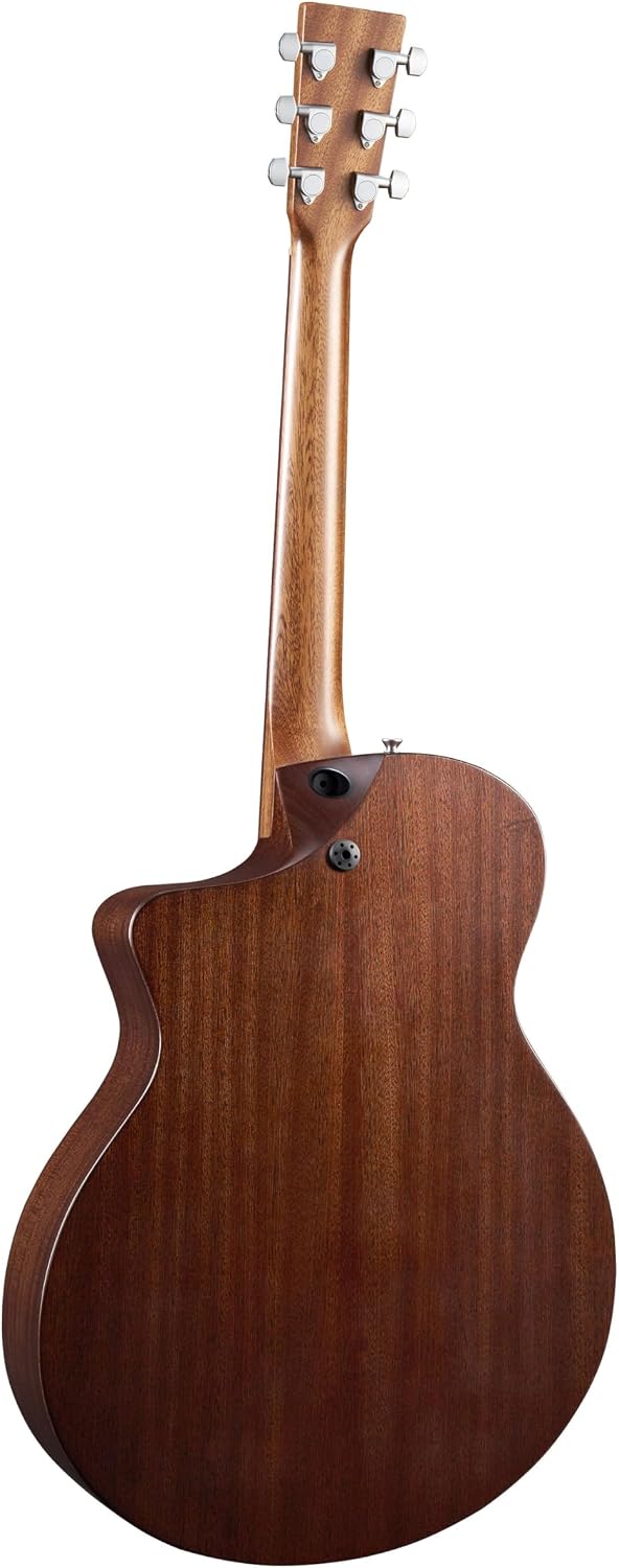 Martin SC-10E Modern Sapele Road Series Acoustic-Electric Guitar – All-Sapele Body | Satin Finish | Sure Align® Neck System | E1 Electronics with Built-In Tuner | Softshell Case Included