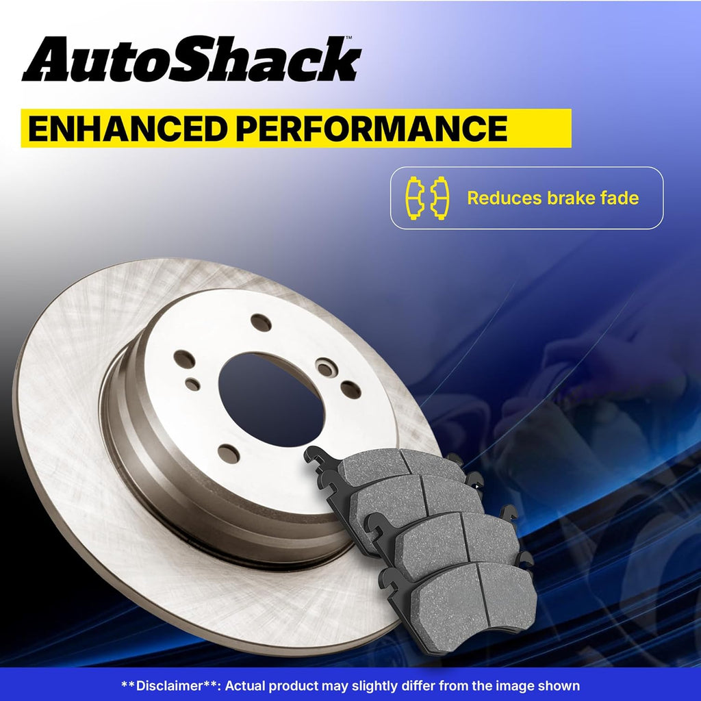 AutoShack Front & Rear Brake Rotors & Premium Pads for Ford, Mustang 2005-2010, RWD V6 4.0L
