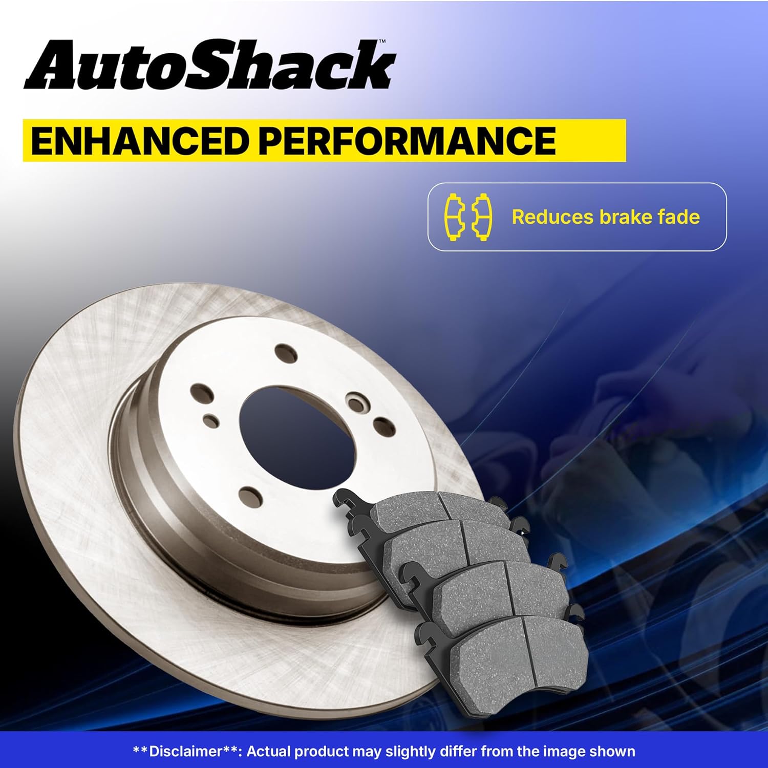 AutoShack Front & Rear Brake Rotors & Premium Pads for Ford, Mustang 2005-2010, RWD V6 4.0L