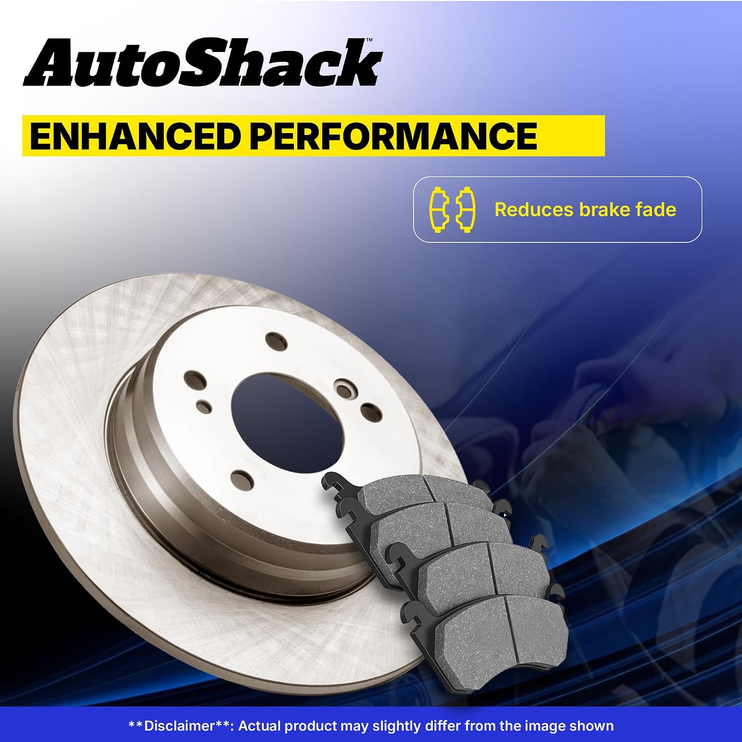 AutoShack Front & Rear Brake Rotors & Premium Pads for Chevrolet & GMC, Silverado 1500 2007-2013 Sierra 1500 2007-2013 Tahoe 2007-2014 Yukon 2007-2014, 4WD RWD AWD V8 4.8L 5.3L 6.0L 6.2L