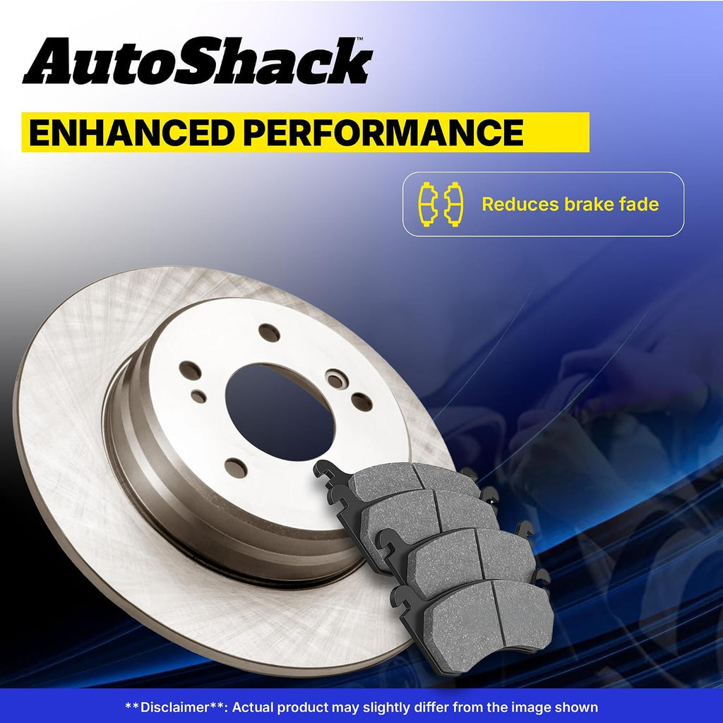 AutoShack Front & Rear Brake Rotors & Ceramic Pads for Chevrolet & GMC, Silverado 1500 2007-2013 Sierra 1500 2007-2013 Tahoe 2007-2014 Yukon 2007-2014, 4WD RWD AWD V8 4.8L 5.3L 6.0L 6.2L
