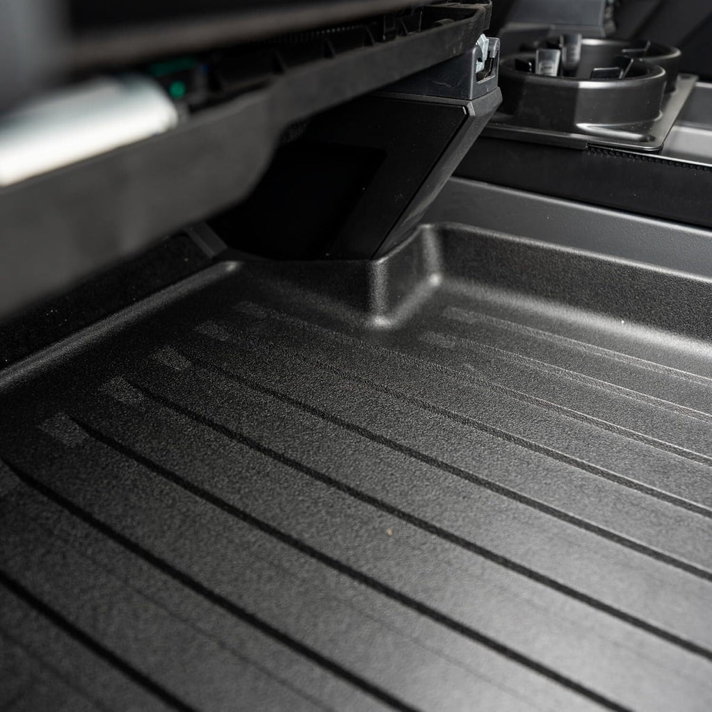 OEDRO Floor Mats Fit for Tesla Cybertruck 2023-2026, All Weather TPE Car Liners for 2024 Cybertruck Truck Accessories, Custom Fit Base/Cyberbeast/Long Range, 1st and 2nd Row