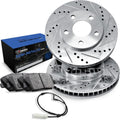 R1 Concepts Front Brakes and Rotors| Automotive Replacement Brake Kits| Front Semi Met Brake Pads and Rotors Kit| Fits 2015-2020 Audi A3; 2016-2021 Audi TT; 2022 Volkswagen Taos