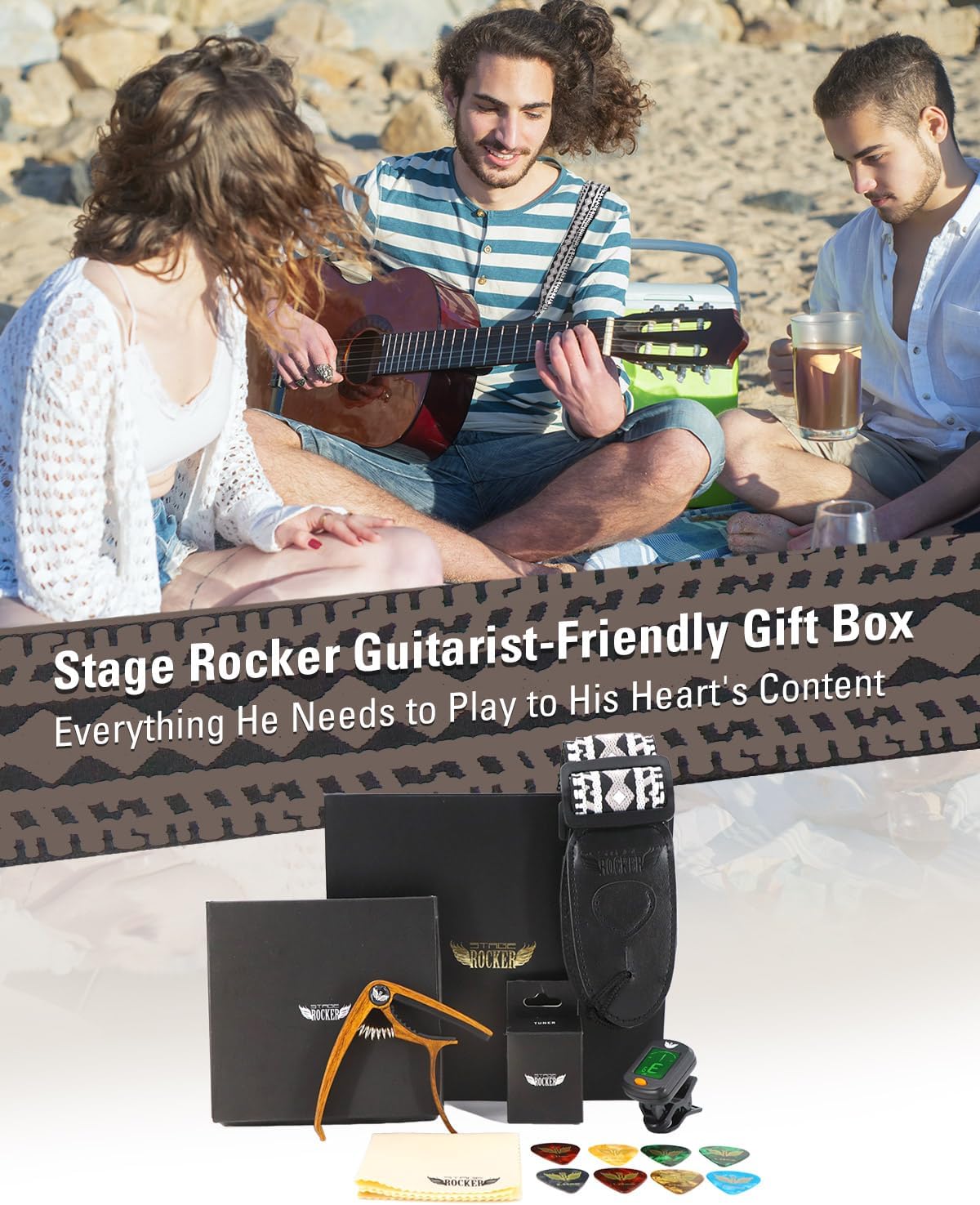 SIGMA 36.5' Acoustic Electric Guitar + Guitar Accessories Gift Box