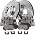 Callahan Brake Parts Front Brake Kit For Jeep Grand Cherokee 1999-02 - Disc Rotors with Ceramic Brake Pads + OE Calipers, EBYOEC02148