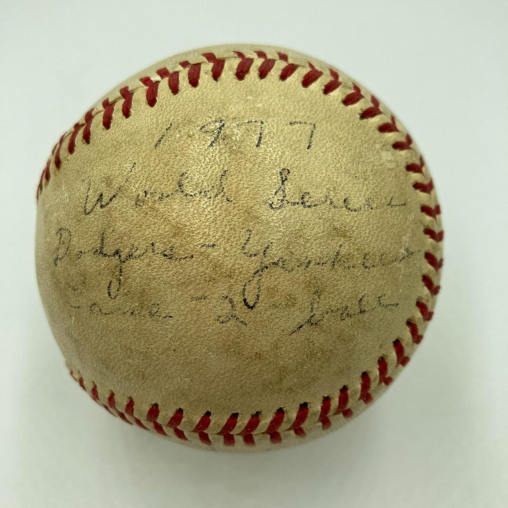 1977 World Series Signed Game Used Baseball New York Yankees VS Dodgers JSA COA - MLB Autographed Game Used Baseballs