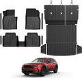 Floor Mats for Mazda CX-50 2023-2026, All Weather Floor Mats Trunk Cargo Liner with Backrest Protectors and Door Sill Guards Accessories, Full Coverage Set (Fit Gas Models)