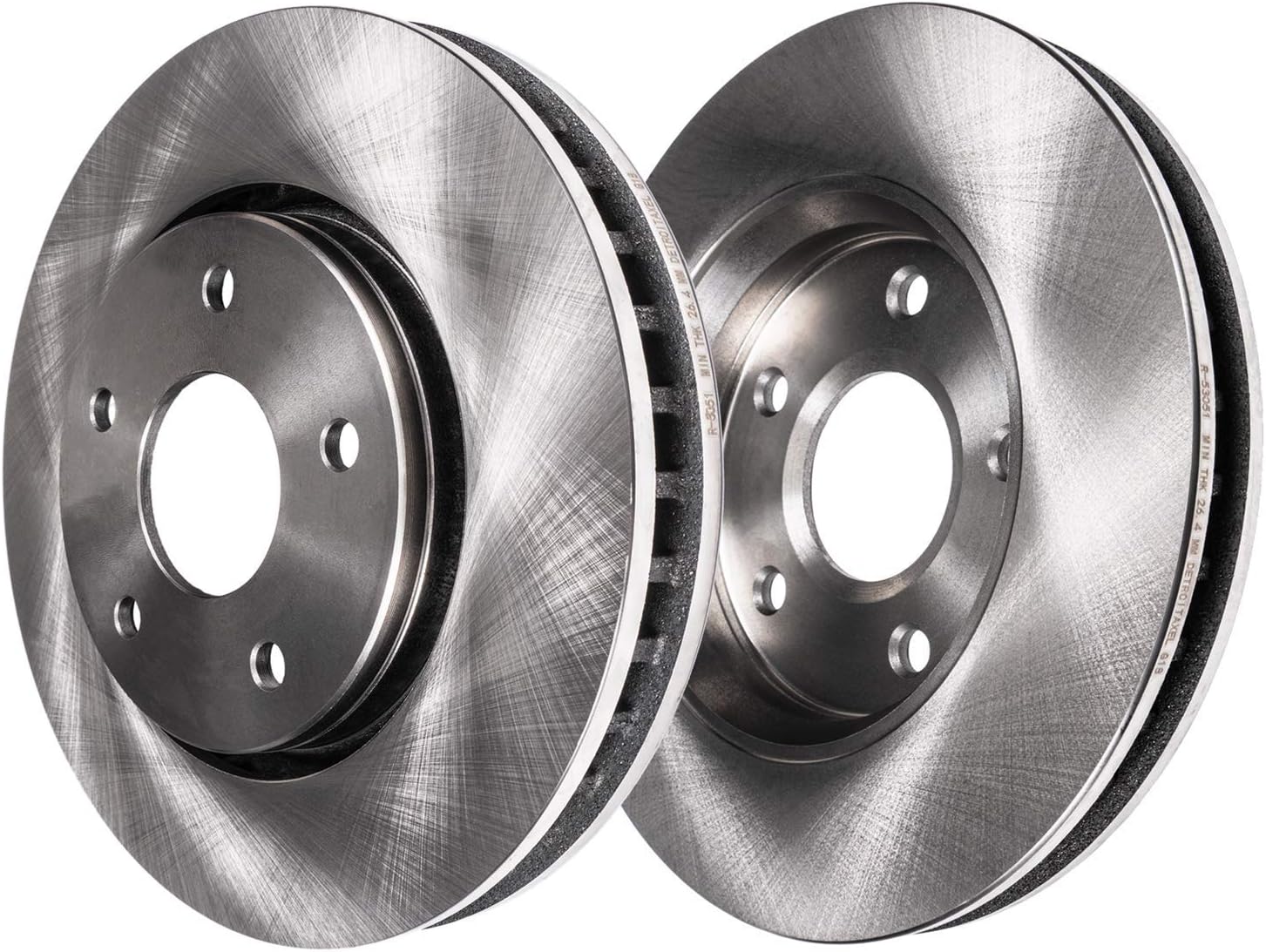 Detroit Axle - 8pc Brake Kit for 2006-2011 Honda Civic 2007-2010 CSX, Disc Brake Rotors 2008 2009 Ceramic Brakes Pads with Hardware Replacement : 11.81 inch Front & 10.24 inch Rear Rotor Size