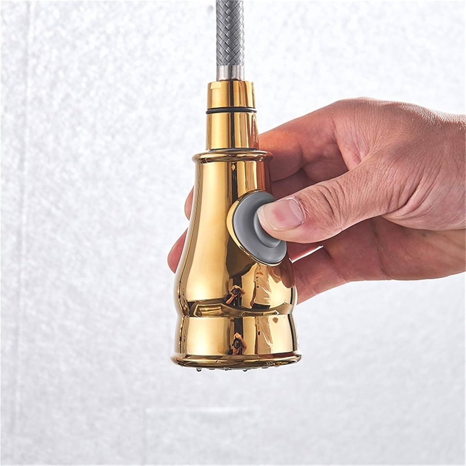 360 Rotation Pull-Out Kitchen Faucet - Hot and Cold Water Sink Mixer Tap for Kitchen(Polisehd Gold)