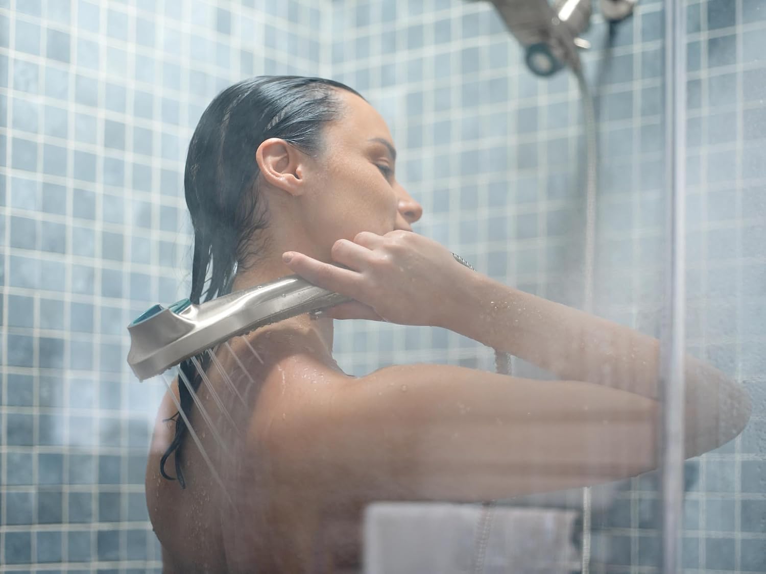 Moen Verso Infiniti Dial Square Rain Shower Head with Detachable Hand Shower Combo, 7-Inch Spray Head, Brushed Nickel, 220C5BN