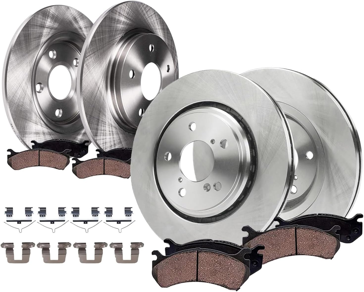 Detroit Axle - 3.5L Brake Kit for Acura 2017-2020 MDX [Base, SH-AWD], 12.60' inch Front 12.99' inch Rear Disc Brake Rotors Ceramic Brakes Pads with Hardware 2018 2019 Replacement - 8pc Set