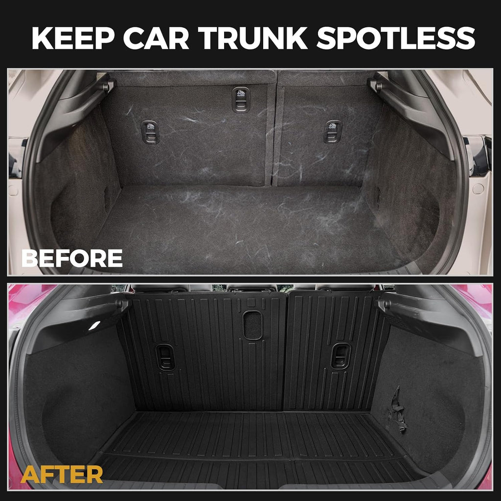 Floor Mats for Mazda CX-30 2020-2026, All Weather Floor Mats Trunk Cargo Liner with Backrest Protectors and Door Sill Guards Accessories, Full Coverage Set