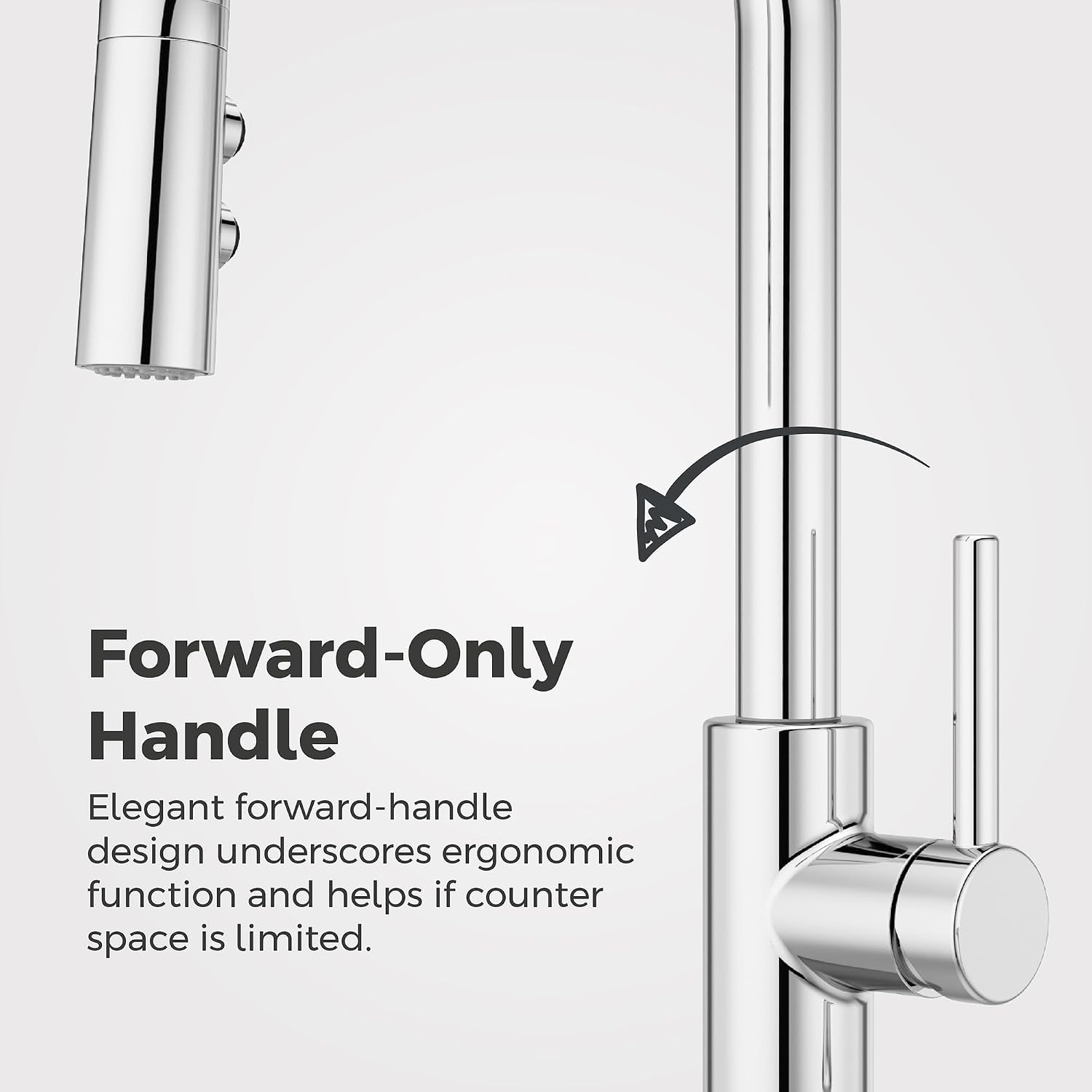 Pfister Zanna Kitchen Faucet with Pull Down Sprayer and Soap Dispenser, Single Handle, High Arc, NSF Certified, Polished Chrome Finish, F5297ZNRC