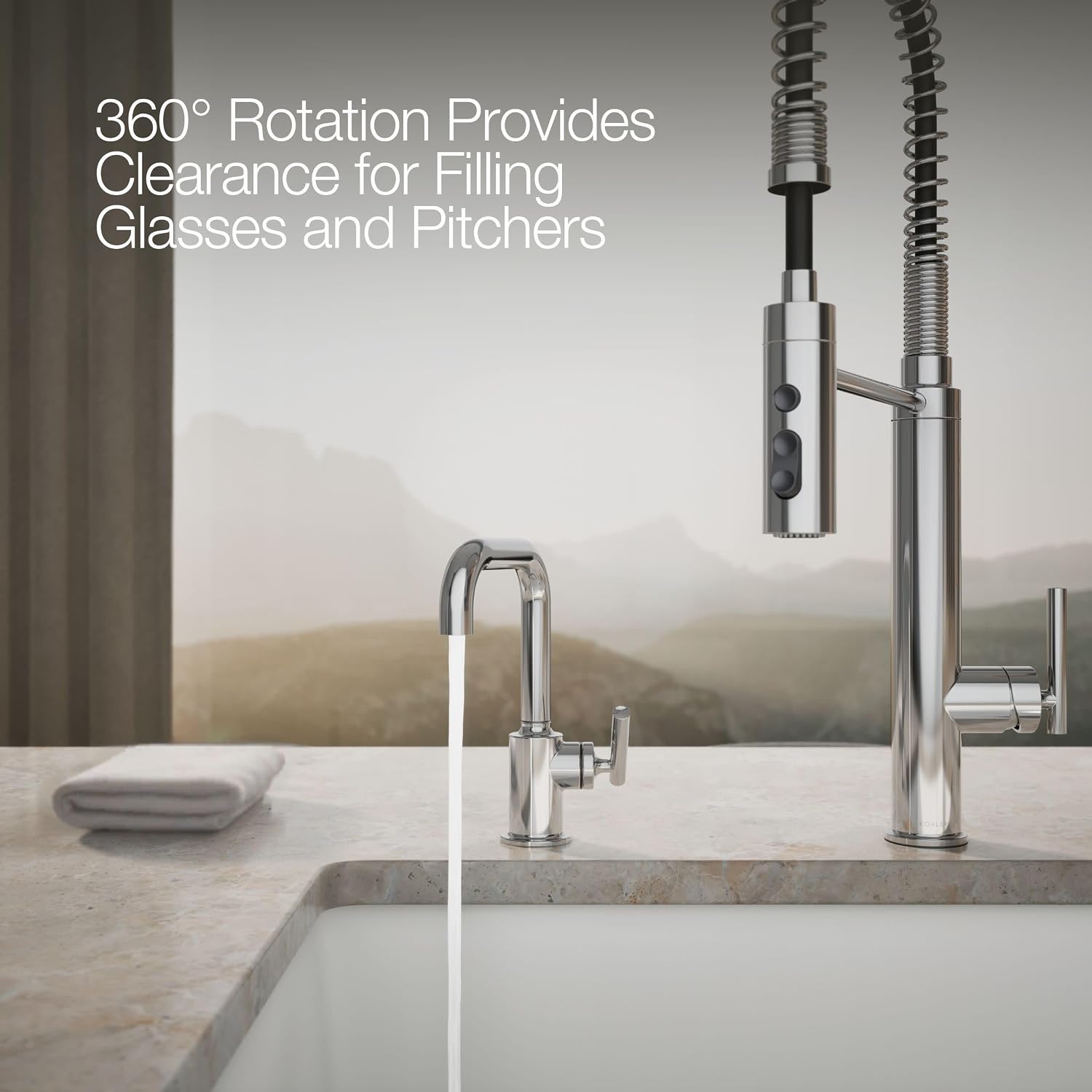 Kohler K-24077-CP Purist Beverage Faucet, Polished Chrome