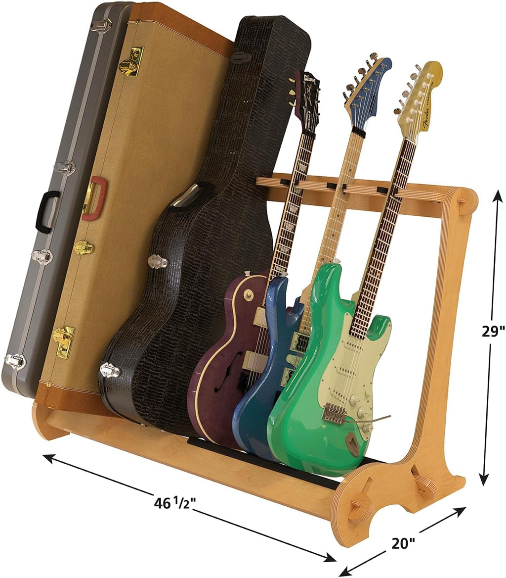 A&S Crafted Products Combo Guitar & Case Stand for Acoustics & Electrics - The VersaRack | Nitro Safe | Made in U.S.A.