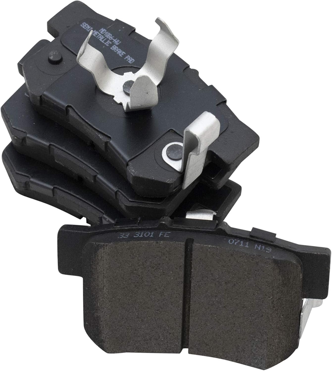 TRQ Performance Rear Brake Pad and Rotor Set Semi Metallic Coated Rotors Calipers Compatible with 2007-2011 Honda CR-V