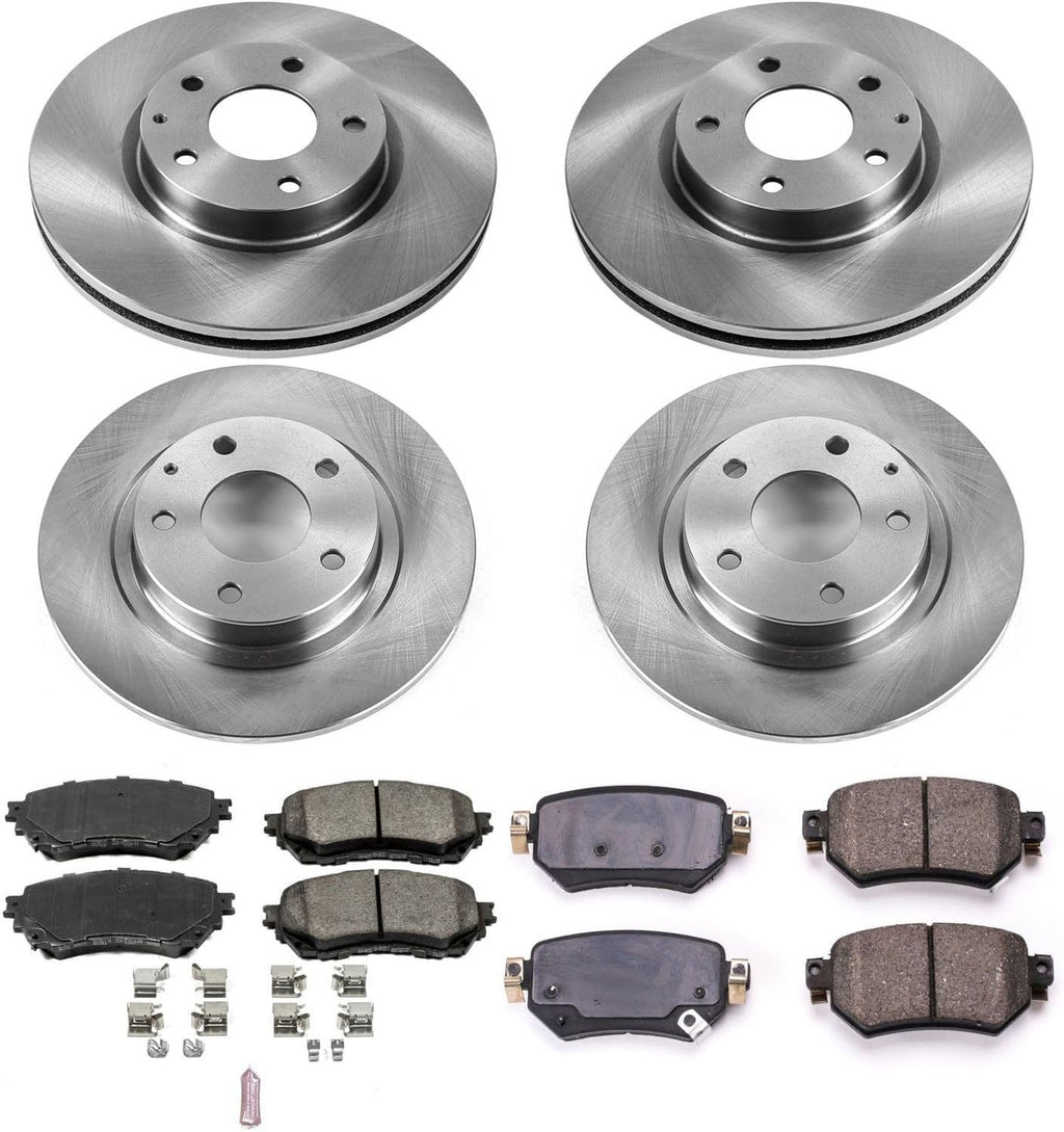 PowerStop Front and Rear Brake Kit for Mazda 6 2016-18 - Z17 Ceramic Brake Pads & Disc Rotors Replacement, KOE8067