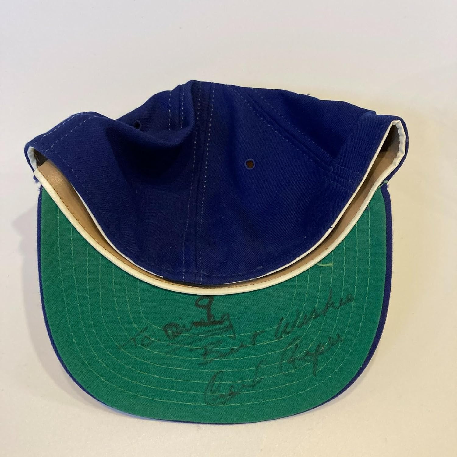 Cecil Cooper Signed 1980's Milwaukee Brewers Game Used Baseball Hat JSA COA - Autographed MLB Hats