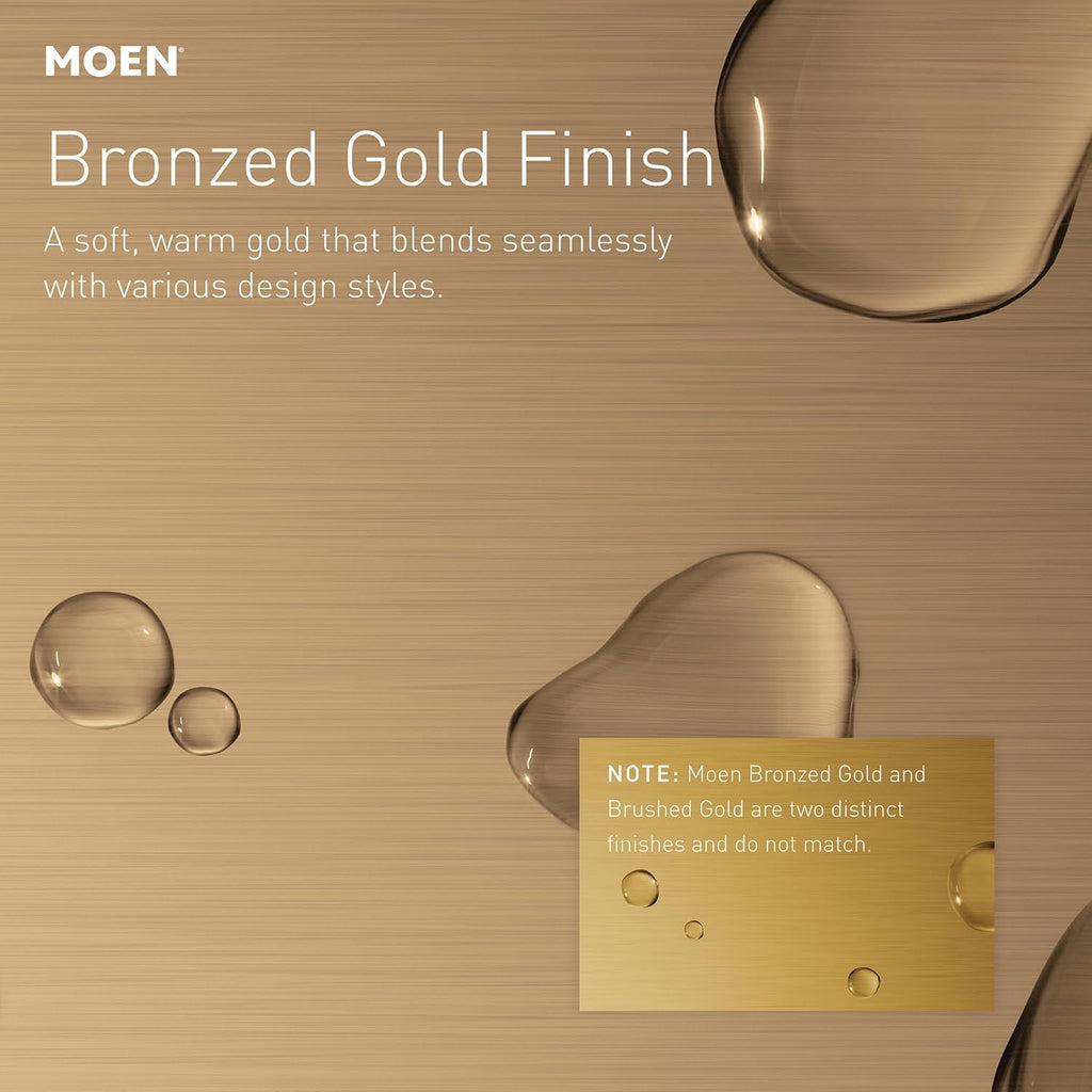 Moen Gibson Bronzed Gold Posi-Temp Dual Shower Handle with Built-in 3-Function Transfer Trim Kit, Valve Required, T2900BZG