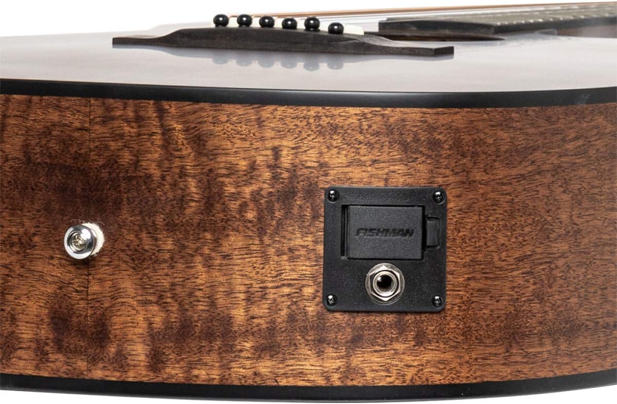 JN Guitars Dovern Series 6 String Acoustic-Electric Guitar, Right, Natural, Full (DOV-ACFI)