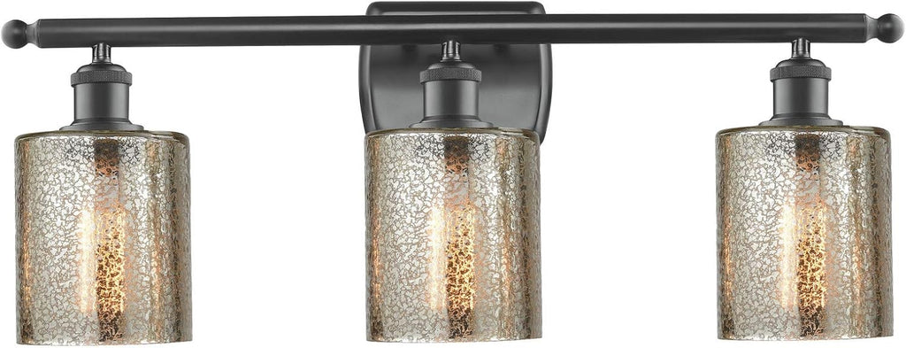 Innovations 516-3W-BK-G116 3 Light Bathroom Fixture, Matte Black