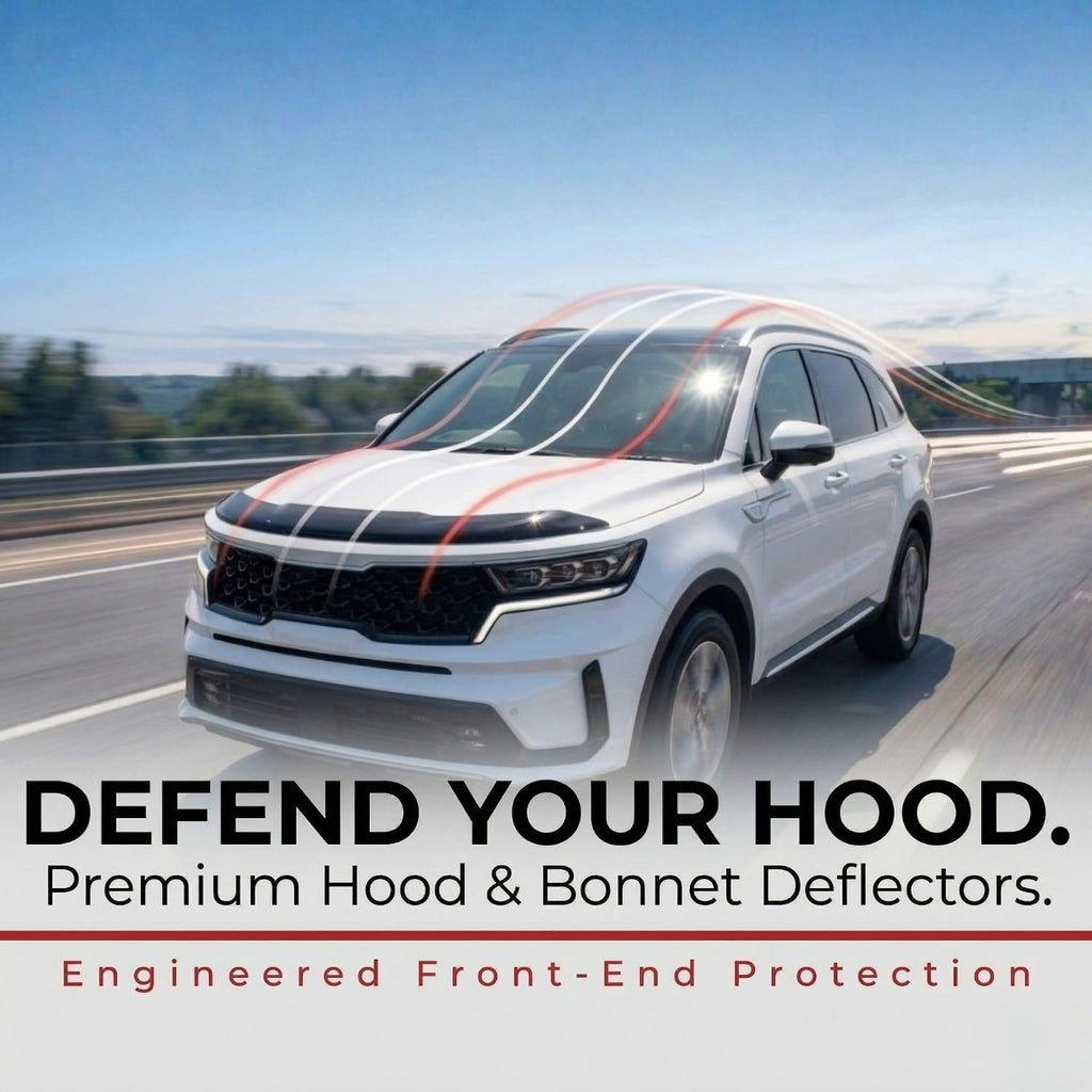 Hood Deflector Guard fits Honda CR-V 2012-2017, Bugflector Bug & Bonnet Shields, Black ABS Hood Protector, Protects from Particles & Bug, All Weather Durable Car Exterior Accessories