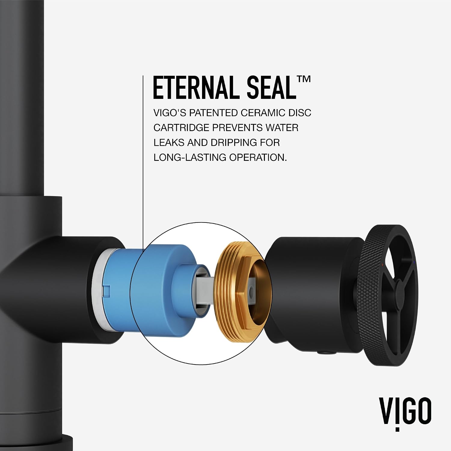 VIGO Cass Industrial 14 in. H Single Handle Kitchen Bar Faucet in Matte Black VG02040MB