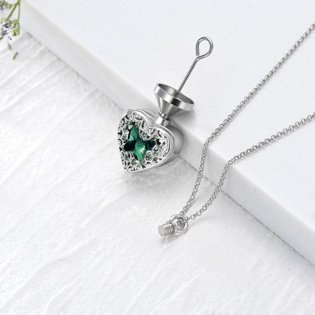 Dorunmo Personalized Heart Urn Locket Necklace for Ashes and Pictures 925 Sterling Silver Customized Locket Memorial Keepsake Cremation Jewelry for Ashes for Women Men Keep Someone Near to You