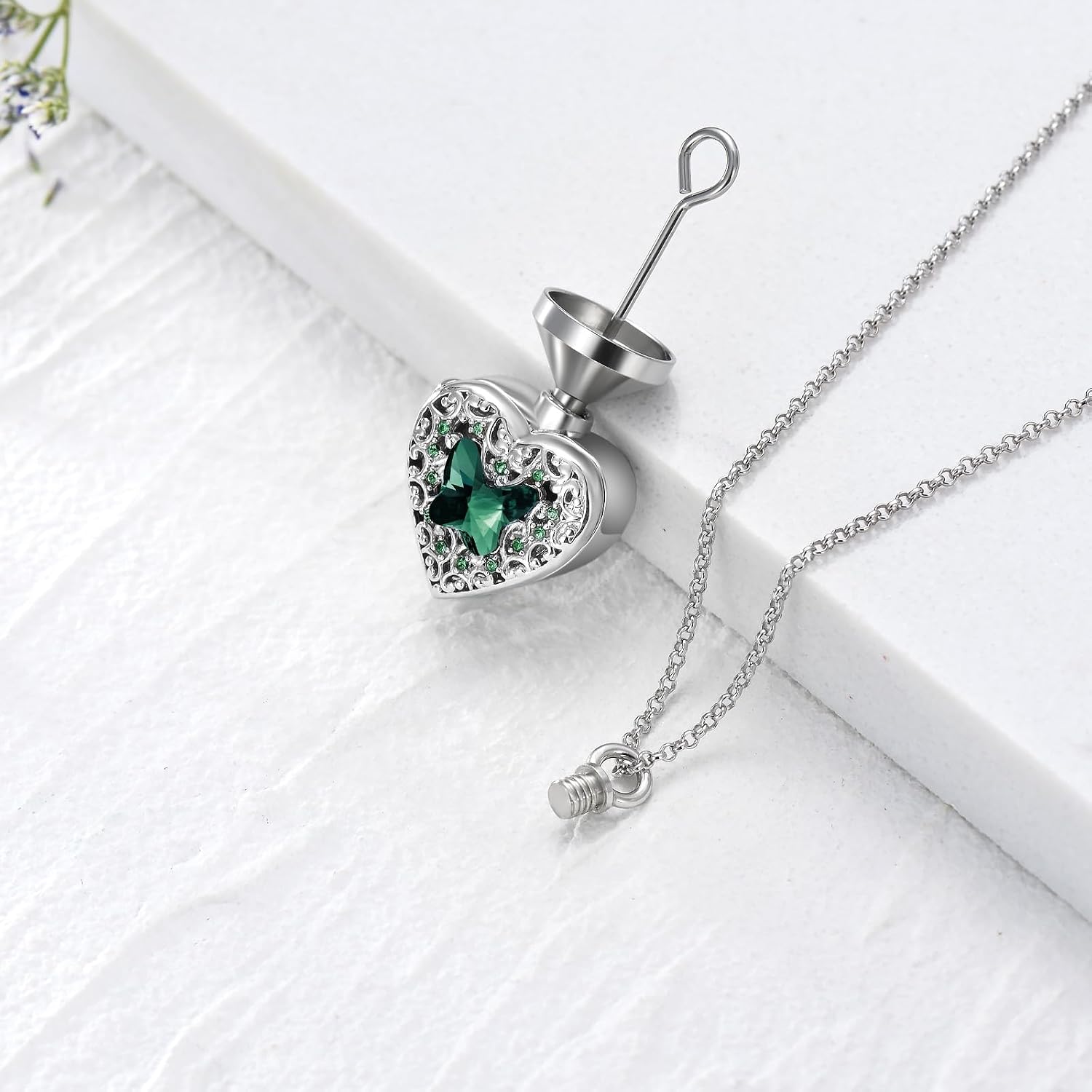 Dorunmo Personalized Heart Urn Locket Necklace for Ashes and Pictures 925 Sterling Silver Customized Locket Memorial Keepsake Cremation Jewelry for Ashes for Women Men Keep Someone Near to You